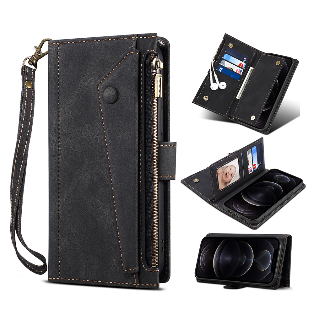 ESEBLE Star Series Leather Wallet Case for Samsung Galaxy A54 5G Zipper Pocket Phone Stand Cover with Hand Strap ESEBLE Star Series Leather Wallet Case for Samsung Galaxy A54 5G Zipper Pocket Phone Stand Cover with Hand Strap